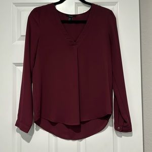 Deep wine sheer women’s top